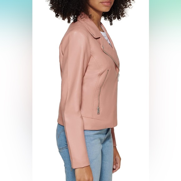 Levi's womens Faux Leather Asymmetrical Moto Jacket size M - Picture 2 of 11